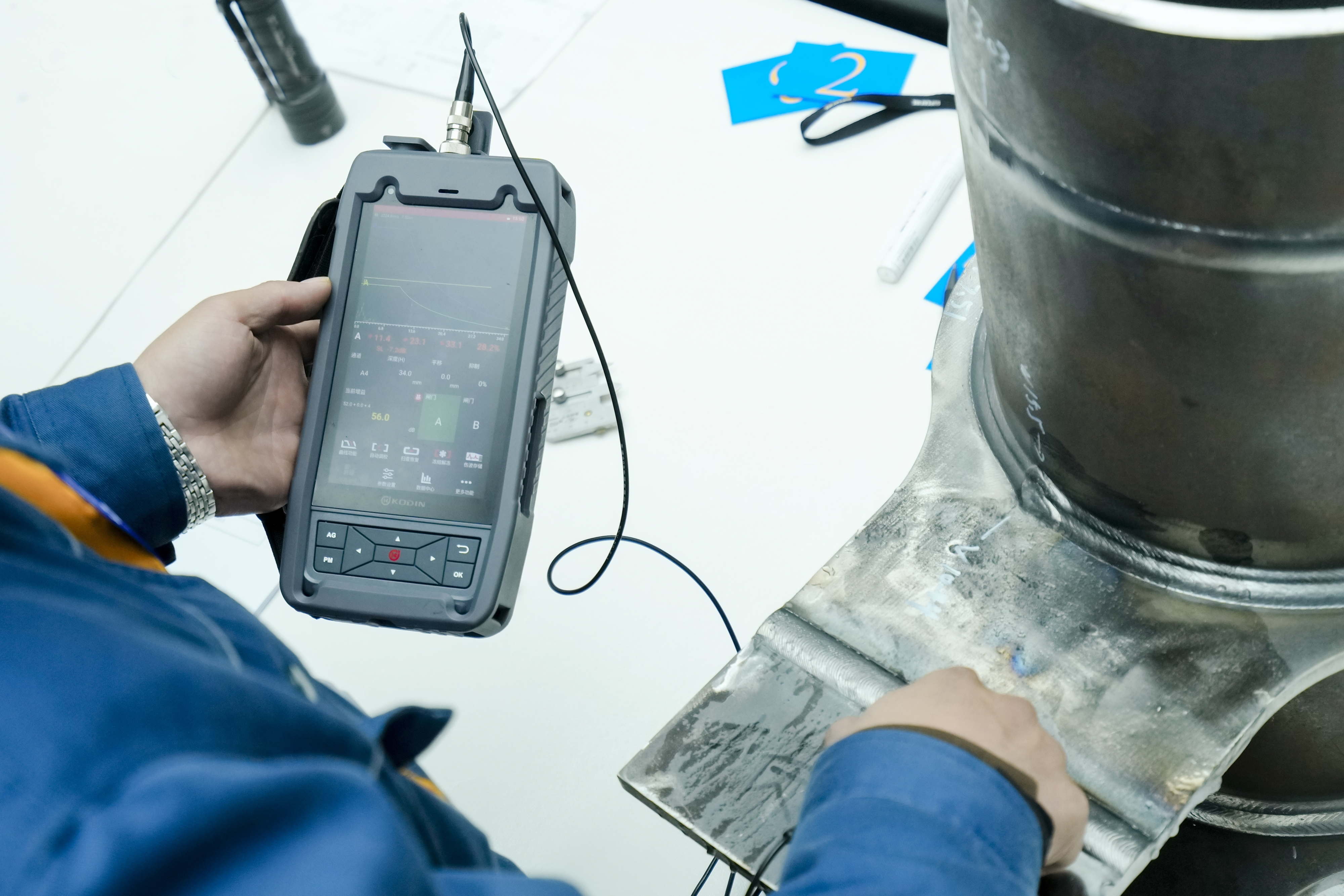 KODIN 6A-UT作为中国工程建设焊接协会指定裁判用机参加赛事